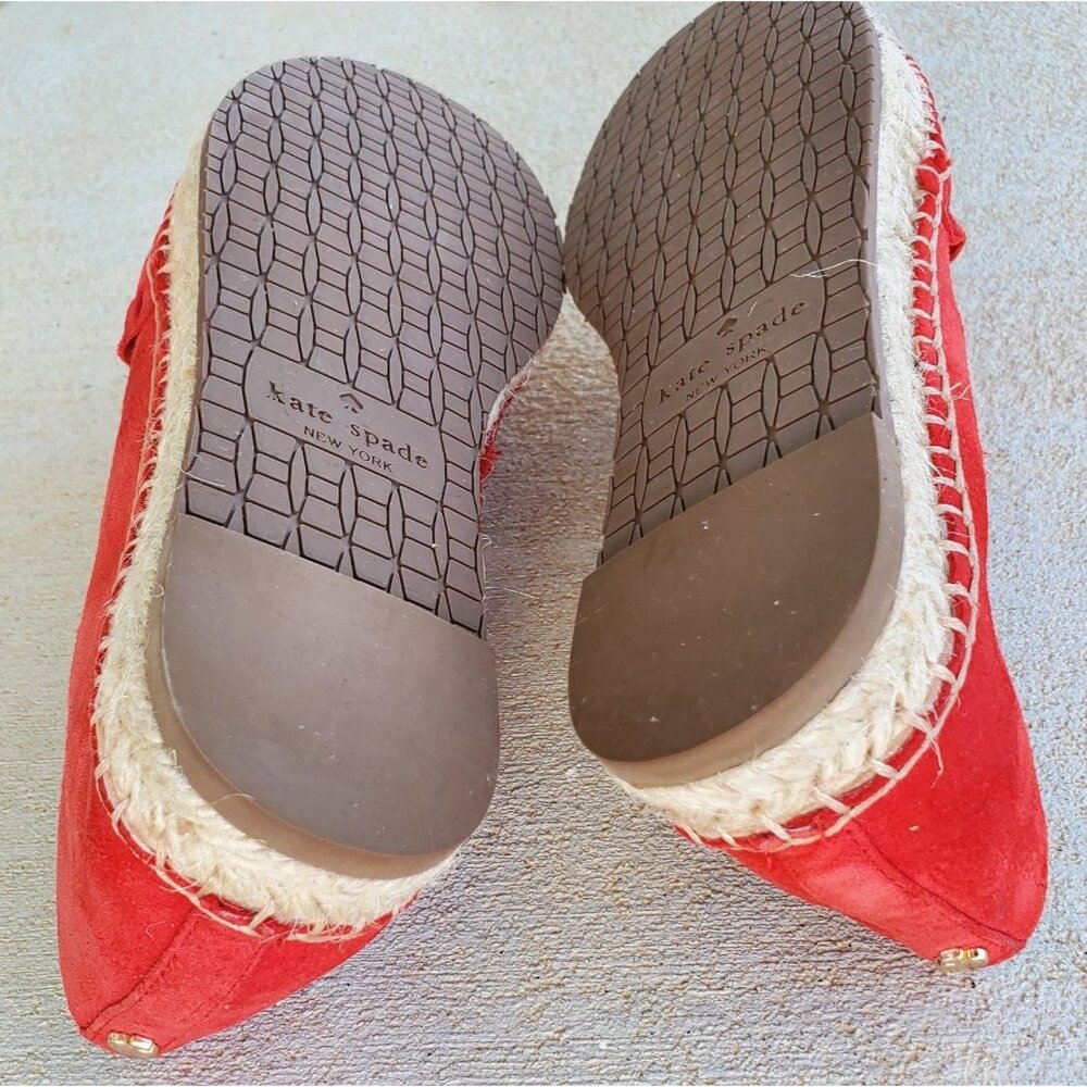 Kate Spade New York Women's Lisbon Suede Espadrilles Red Size 7M - Picture 8 of 11